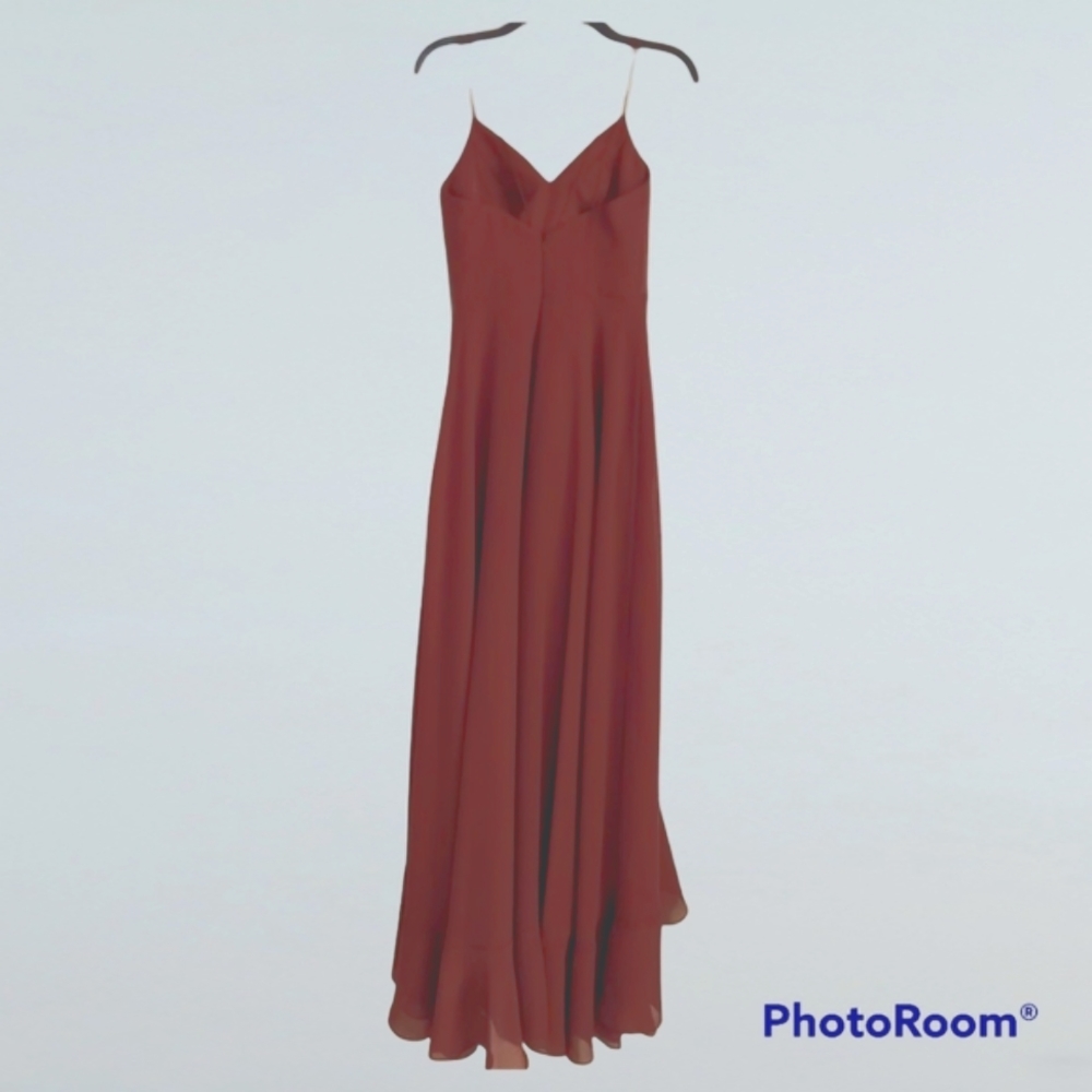 🔥SALE🔥 Sorella Vita Dusty Mauve Prom Dress Maxi Hi Low Evening Long Gown sz.8 - Picture 4 of 16